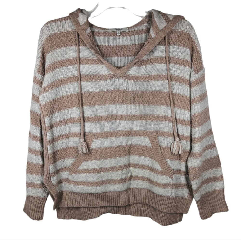 Madewell Striped Hooded Sweater size XS